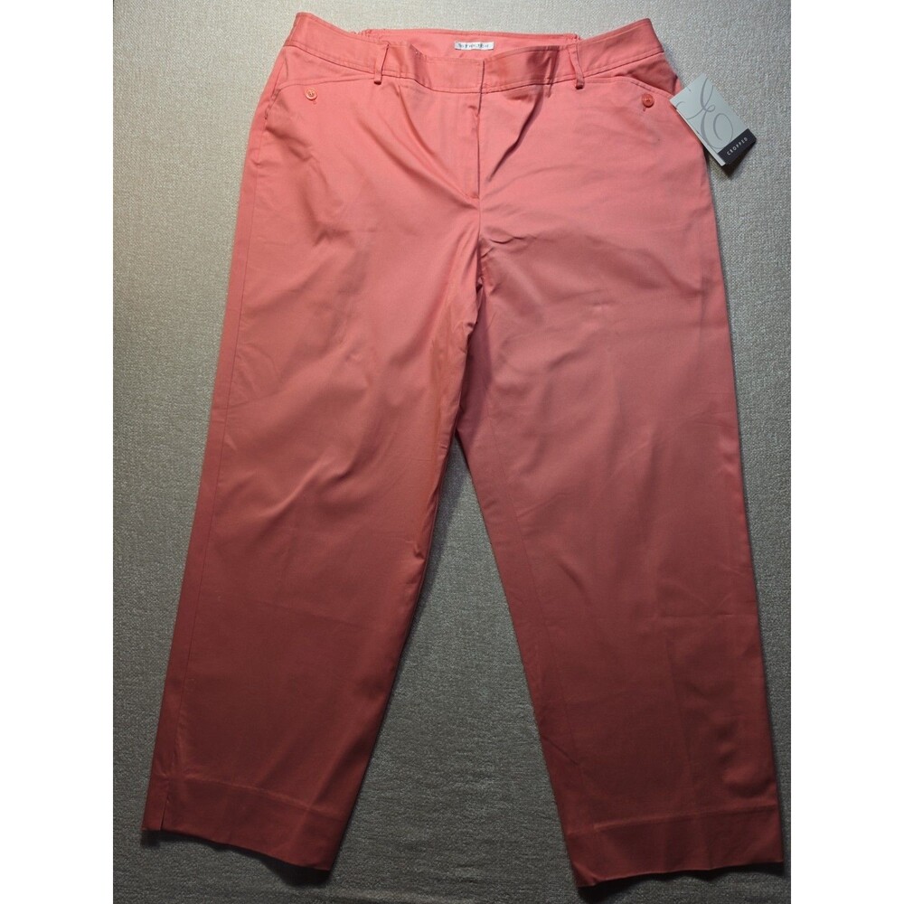 Emma James In The Swing Polished Casual Pant Coral Pink High Rise Capri  18W
